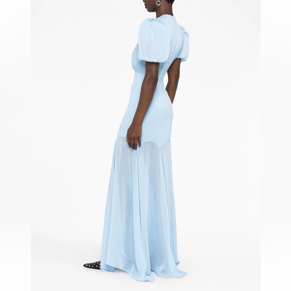 De La Vali Aqua Puff Sleeve Maxi Dress - Picture 3 of 4
